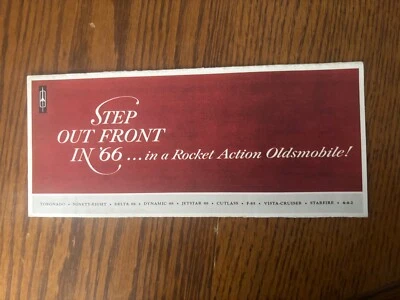 Folleto de venta de autos Oldsmobile 1966 original - Starfire Super 88 442 Toronado Foto 1 de 4