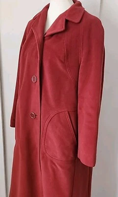 Vintage Kajjmir Coat By Juli De Roma Red Womens Man-made Cashmere Sz14 - Image 1 of 4