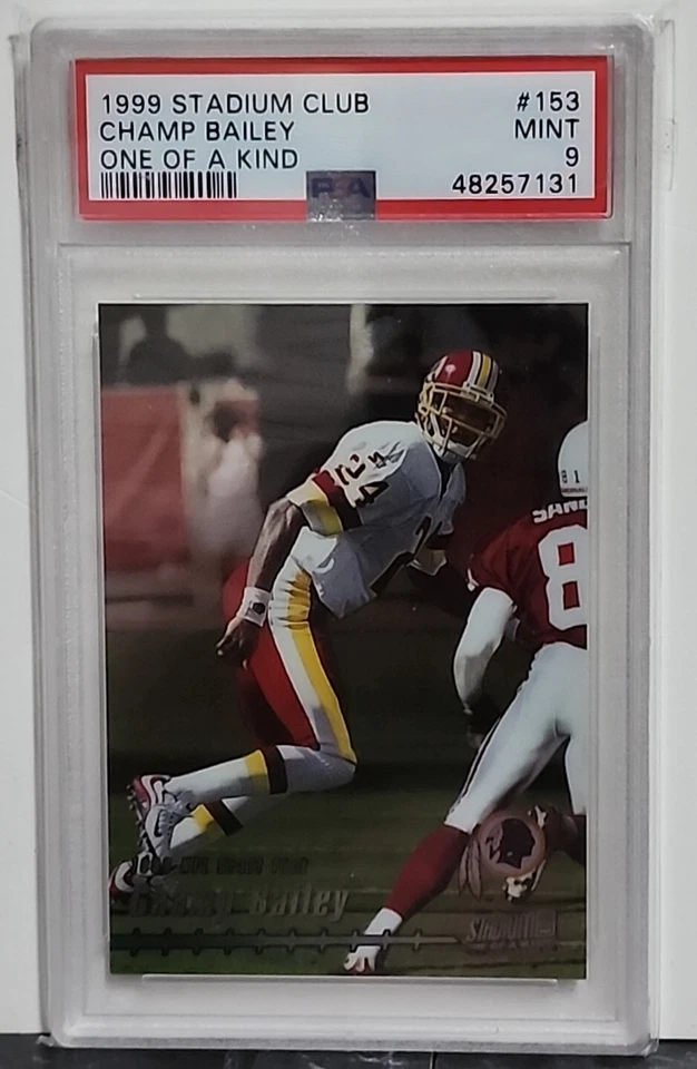 Champ Bailey 1999 Stadium One Of A Kind #153 Rookie RC HOF 068/150 PSA 9 MINT - Image 1 of 4