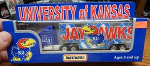 1997 MATCHBOX KANSAS JAYHAWKS TRACTOR TRAILER DIE CAST 1/80 SCALE - Picture 1 of 1