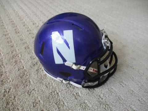 NORTHWESTERN WILDCATS NCAA Riddell SPEED Authentic MINI Football Helmet NWOB * Cover