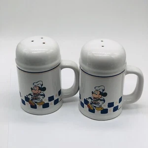Vintage Mickey Mouse Disney Gourmet Chef Salt And Pepper Shakers - Picture 1 of 11