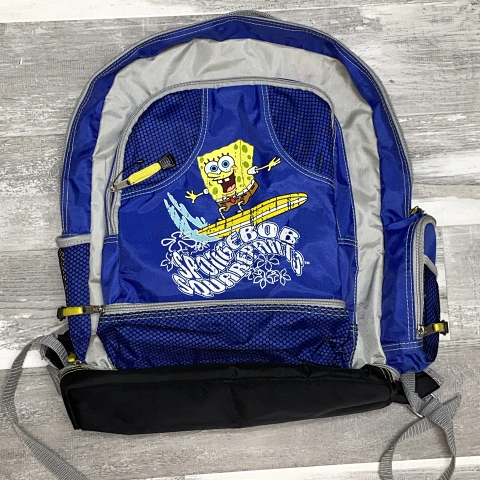 Mochila Tabla de Surf Raro Vintage 2003 Nickelodeon Bob Esponja Pantalones Cuadrados Foto 1 de 4