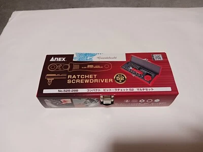 ANEX Ratchet Driver Compact Bit 52 with Case Multi Set No.525-28B from Japan - Image 1 of 4