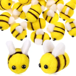 24 Pcs DIY Decoration Wool Felt Bee Baby Needle Felted Bees Small Toys - Picture 1 of 11