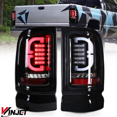 Luces traseras para Dodge Ram 1500 2500 3500 1994-2001 luces de freno LED transparentes negras Foto 1 de 4