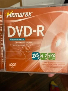 DVD-R 4,7GB 16x 120Min im Slim Jewel Case von Memorex - Bild 1 von 4