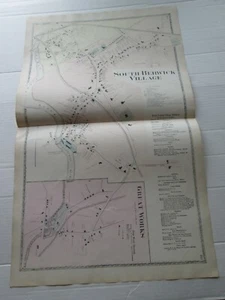 1 "SOUTH BERWICK VILLAGE" + MAPA ORIGINAL 1872, ATLAS DE LA CIUDAD DE YORK, SANFORD, EVERTS  - Imagen 1 de 6