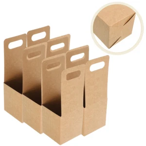 10pcs Paper Cup Holder Single Cup Drink Carrier Disposable Drink Carrier with - Picture 1 of 12