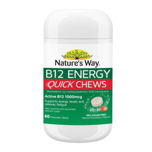 Nature's Way B12 Energy Quick Chews 60 Chewable Tablets - Picture 1 of 1