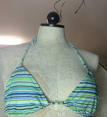 Nuevo con etiquetas Top de bikini a rayas multicolor Old Navy para mujer talla pequeña Foto 1 de 4