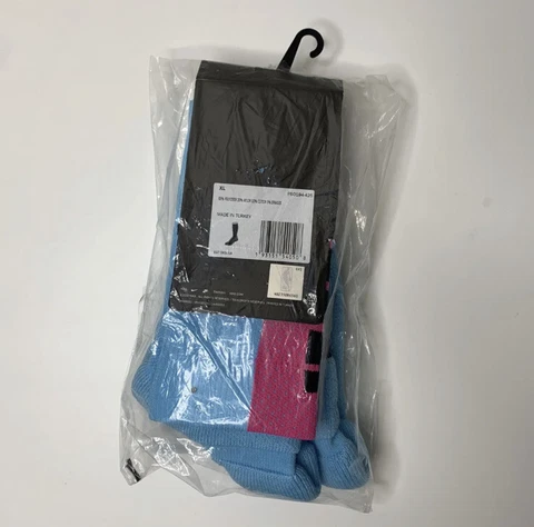 NEW Nike NBA Miami Heat Player Issued Power Grip Blue Long Socks 12-15 XL Turkey Cover