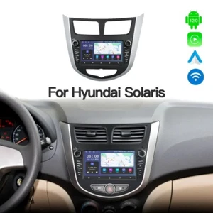 Android Carplay Car Radio for Hyundai Solaris Verna Accent 1 2010 - 2016 GPS - Picture 1 of 5