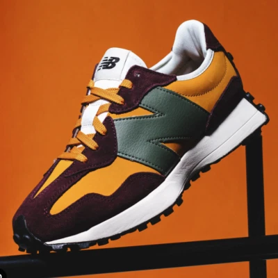 New Balance 327 Zapatillas Informales Zapatos Mujer 11.5 / Hombre 10 Madras Naranja Borgoña Foto 1 de 4