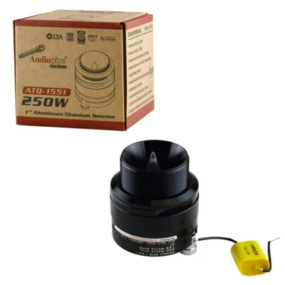 Audiopipe ATQ-1551 1" 250W 4 Ohm Aluminum Titanium Car Audio Bullet Tweeter - Image 1 of 3
