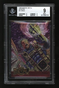 1995 Marvel Metal CABLE X-Force Blaster Insert #1 BGS 9 Mint Graded MCU Card - Picture 1 of 1