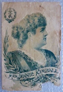 VIAJERO DE TEATRO CORRINE SEÑORA JENNIE KIMBALL GERENTE ACTOR HISTÓRICO ANTIGUO NEOCURIO - Imagen 1 de 6