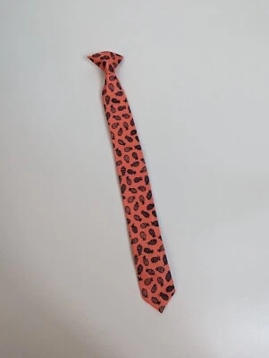 Pineapple Clip On Tie Orange Navy Blue  Preppy Southern Gentleman Easter Summer - Image 1 of 4