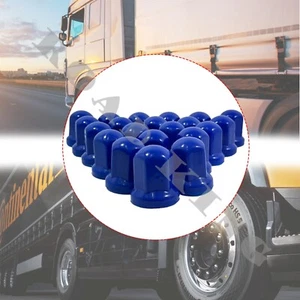 80x Radmutterkappen Schutz Abdeckung Blau Hohe Ø32mm Schrauben Für LKW Plastik - Bild 1 von 3