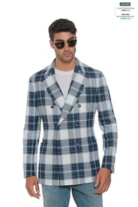 2150$ BELVEST Double Breasted Jacket Linen Cotton 42US / 52US 7R JACKETINTHEBOX - Picture 1 of 10