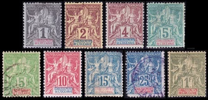 French Polynesia Scott 1-5, 7-8, 12, 20(1892-1907) Mint/Used H F-VF, CV $88.40 B - Picture 1 of 1