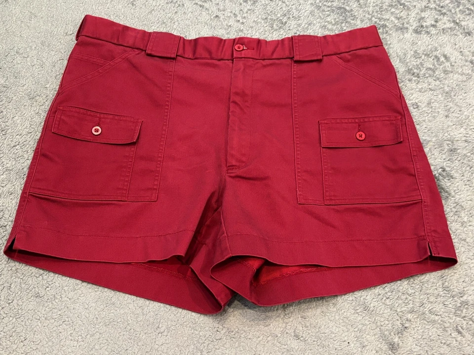 Pantalones Cortos de Carga Windham Pointe Para Hombres 42 (40) Rojo Granate Golf Informales Preppy Foto 1 de 4