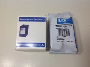 Genuine HP 901 Tri-Color & Remanufactured 901 XL Black Ink Cartridges Sealed - Picture 1 of 3