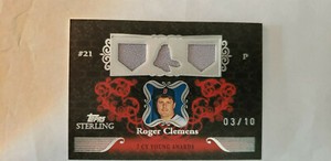 2007 TOPPS STERLING MOMENTS TRIPLE RELIC/10 ROGER CLEMENS