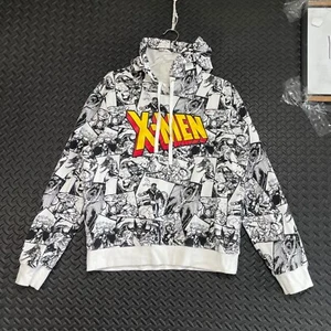 Disney Store Hoodie X-Men White Black Comic Pullover Hoodie Sweater Men's Size S - Picture 1 of 8
