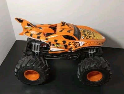 Hot Wheels Rc Monster Trucks Unstoppable Tiger Shark, Missing Remote - Image 1 of 4