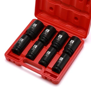 3/4" Drive Deep Impact Socket Set 8 Piece Set SAE (1-Inch to 1-1/2-Inch) 6 Point - Picture 1 of 7
