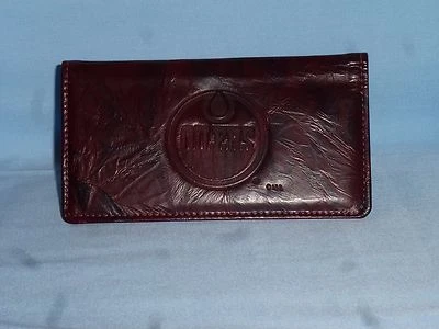 EDMONTON OILERS   Leather Checkbook  NEW  burg t - Image 1 of 3