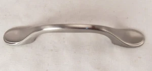 Satin silver chrome traditional drawer pull 5" LONG 3" Hole center NOS sku78 - Picture 1 of 2