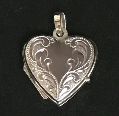 NEW Sterling Silver Heart Locket Suitable For Two photos Family Love Portrait  - Image 1 of 4