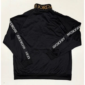 Nike Jordan Air Classic Tricot Warmup Trainingsjacke Schwarz Gold Herren XXL Full Zip - Bild 1 von 5