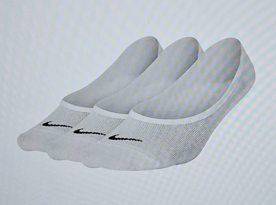 3 Pack/Pair Women's Nike No Show/ Liner Size M Socks Everyday Lightweight White - Image 1 of 1