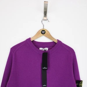 Jersey tejido de lana púrpura magenta Stone Island AW 2021 - Imagen 1 de 6