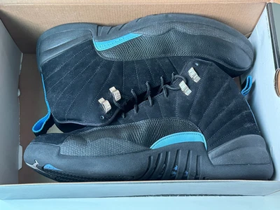 Air Jordan 12 Retro 130690 018 2009 - negro/blanco - azul universitario para hombre talla 12 Foto 1 de 4