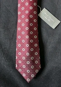 CREMIEUX SIGNATURE LIMITED EDITION TIE HAND MADE IN ITALY BURGUNDY -NWT - Picture 1 of 7