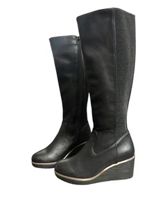 ¡NUEVO! Botas hasta la rodilla SOUL Naturalizer cómodas cuña moda invierno negras 5 M - Imagen 1 de 9