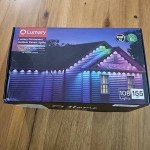 Lumary Permanent Outdoor Eaves Lights 155ft 108 Lights 16 million colors Tested - Picture 1 of 10