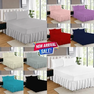 Sábana bajera ajustada profunda premium individual doble king super king size sábanas - Imagen 1 de 27