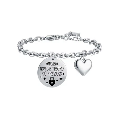 Bracciale Luca Barra BK2313 Con Scritta "Amicizia non c'è tesoro più prezioso" - Immagine 1 di 3