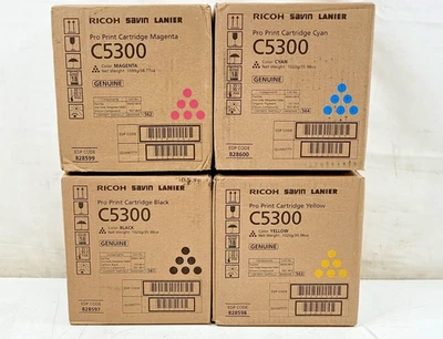 Juego de tóner Ricoh Savin Lanier C5300 828597, 828598, 828599, 828600 NUEVO Foto 1 de 4