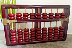 Ábaco chino marca diamante madera y metal 1976 de colección, 91 cuentas, 13 filas de ábaco - Imagen 1 de 6