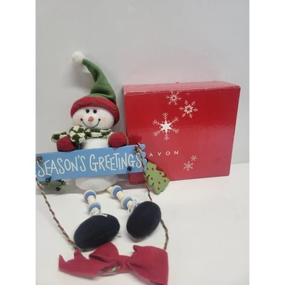 Muñeco de Nieve Avon De Colección "Saludos de Temporadas" Colgante Adorno de Navidad con Caja Foto 1 de 4