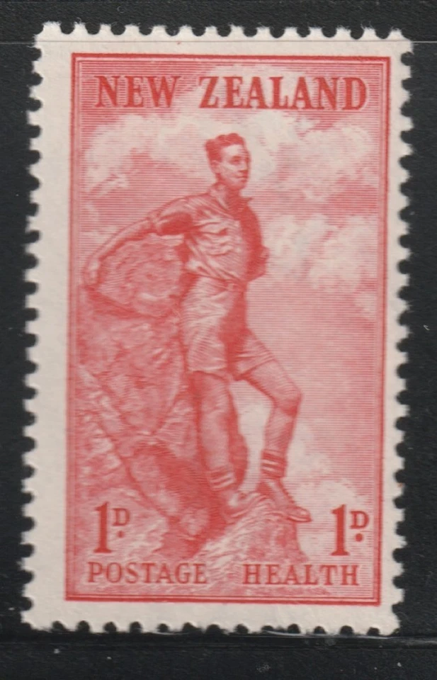 New Zealand    1937    Sc # B 12   Boy Hiker   Semi Postal   MNH   OG - Image 1 of 1