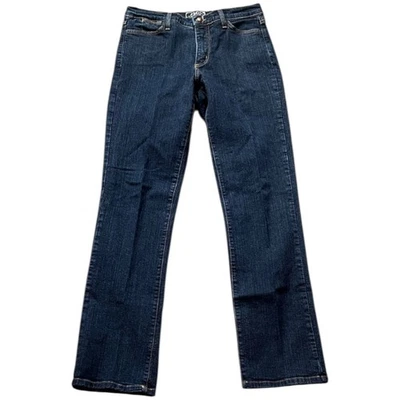 NYDJ High Rise Boot Cut Deep Blue Indigo Jeans - 10 - Image 1 of 4