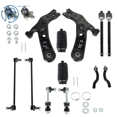 14Pcs Front Lower Control Arm Ball Joint Tie Rod Kit For 2006-2018 Toyota RAV4 - Image 1 of 4