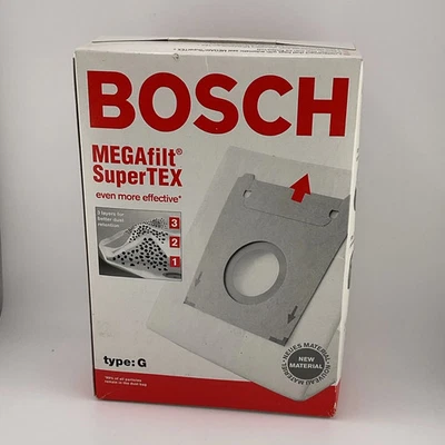 SEALED BOSCH Part #462544 MEGAfilt SuperTEX 5 Pack Vacuum Bags. Genuine - Image 1 of 4